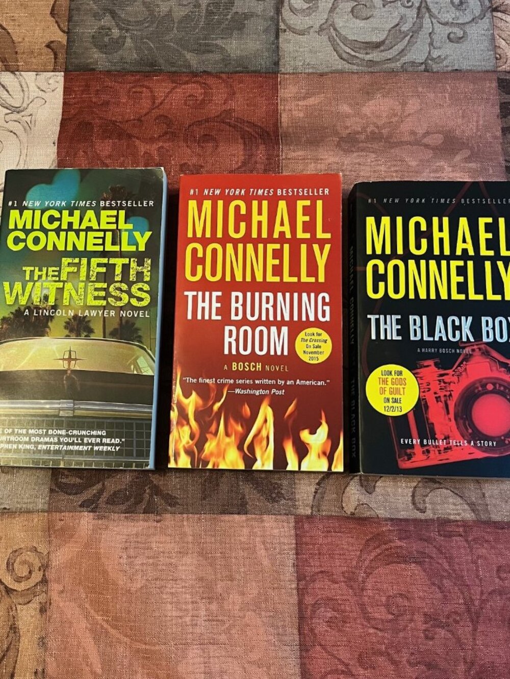Michael Connelly Lot 3 Paperback Bosch Burning Room Fifth Witness Lincoln Lawyer